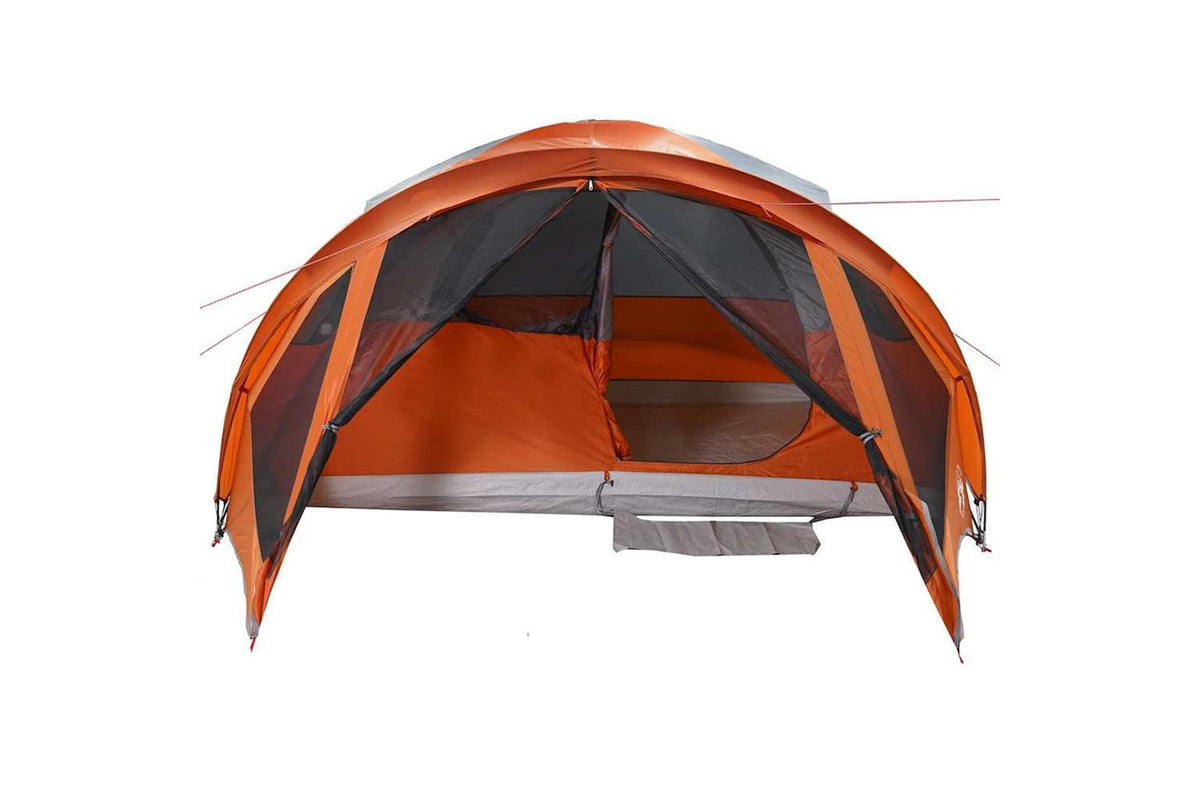 Vidaxl Family Tent Tunnel 6-person Grey And Orange Waterproof-7