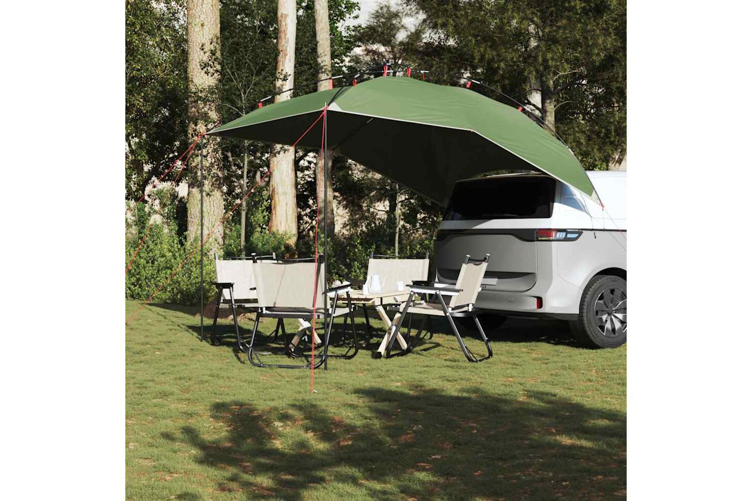 Vidaxl Car Tent Green Waterproof-3