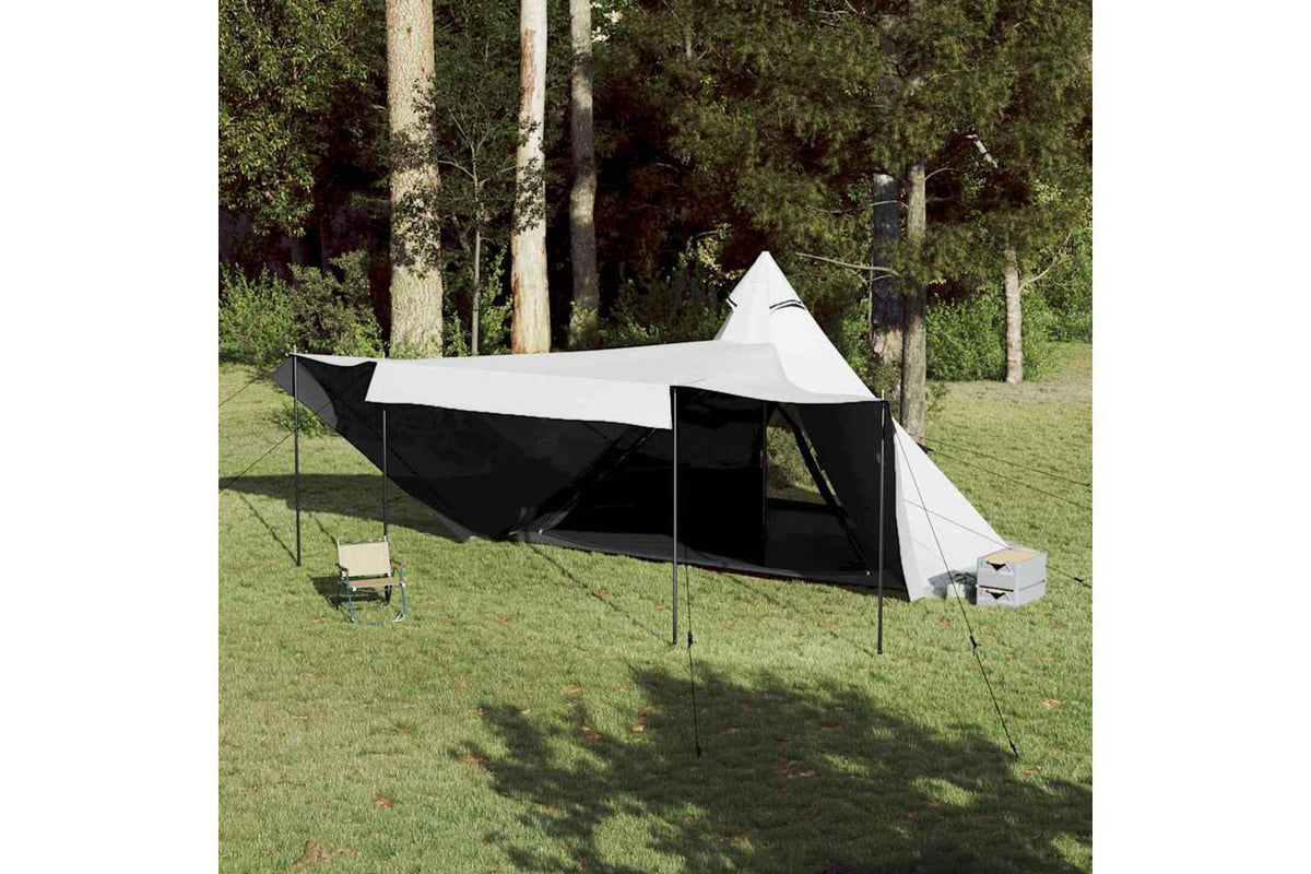 Vidaxl Family Tent Tipi 8-person White Blackout Fabric Waterproof-4