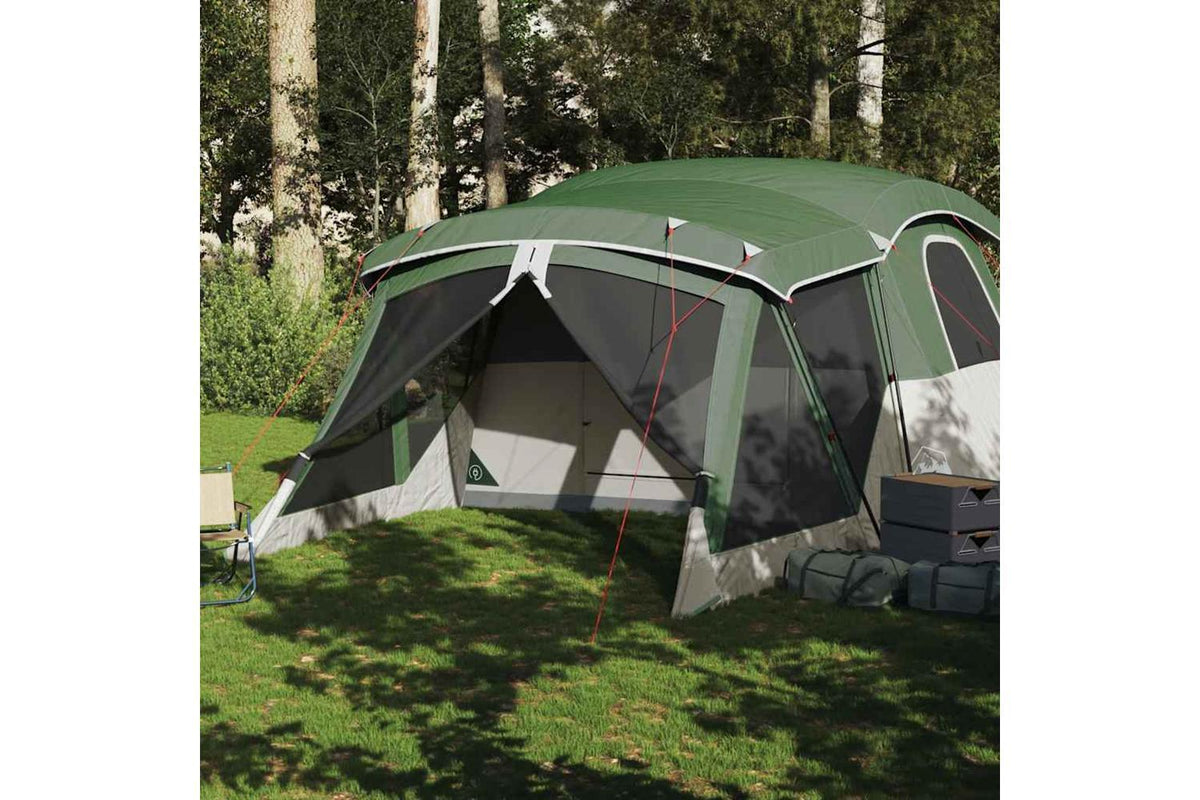 Vidaxl Camping Tent With Porch 4-person Green Waterproof-3