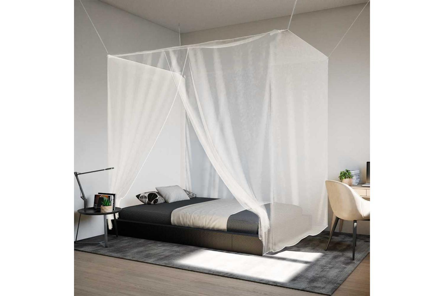 Vidaxl Hanging Mosquito Net 156 Mesh White 220x120x150 Cm-3