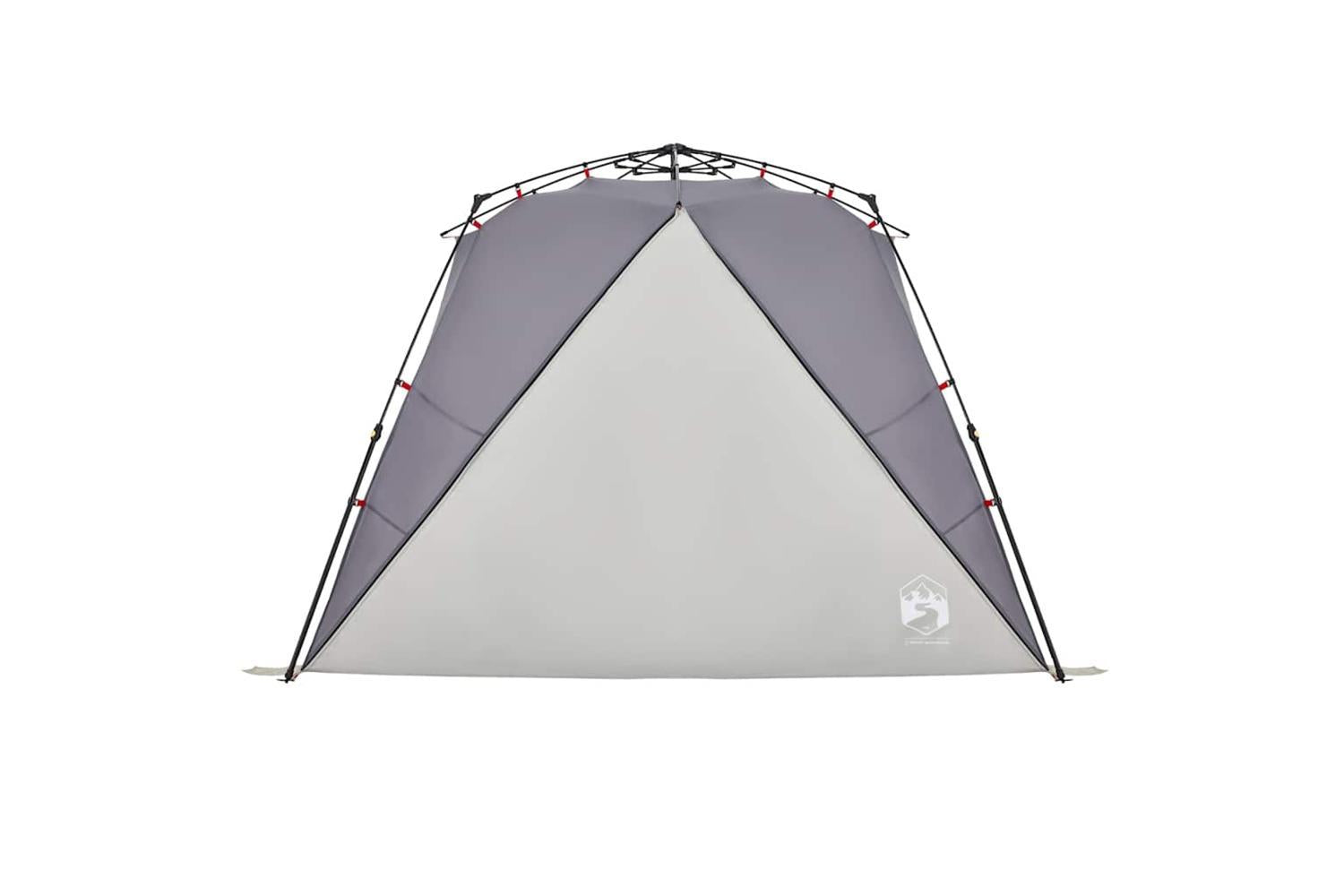 Vidaxl Beach Tent 4-person Grey Quick Release Waterproof-7