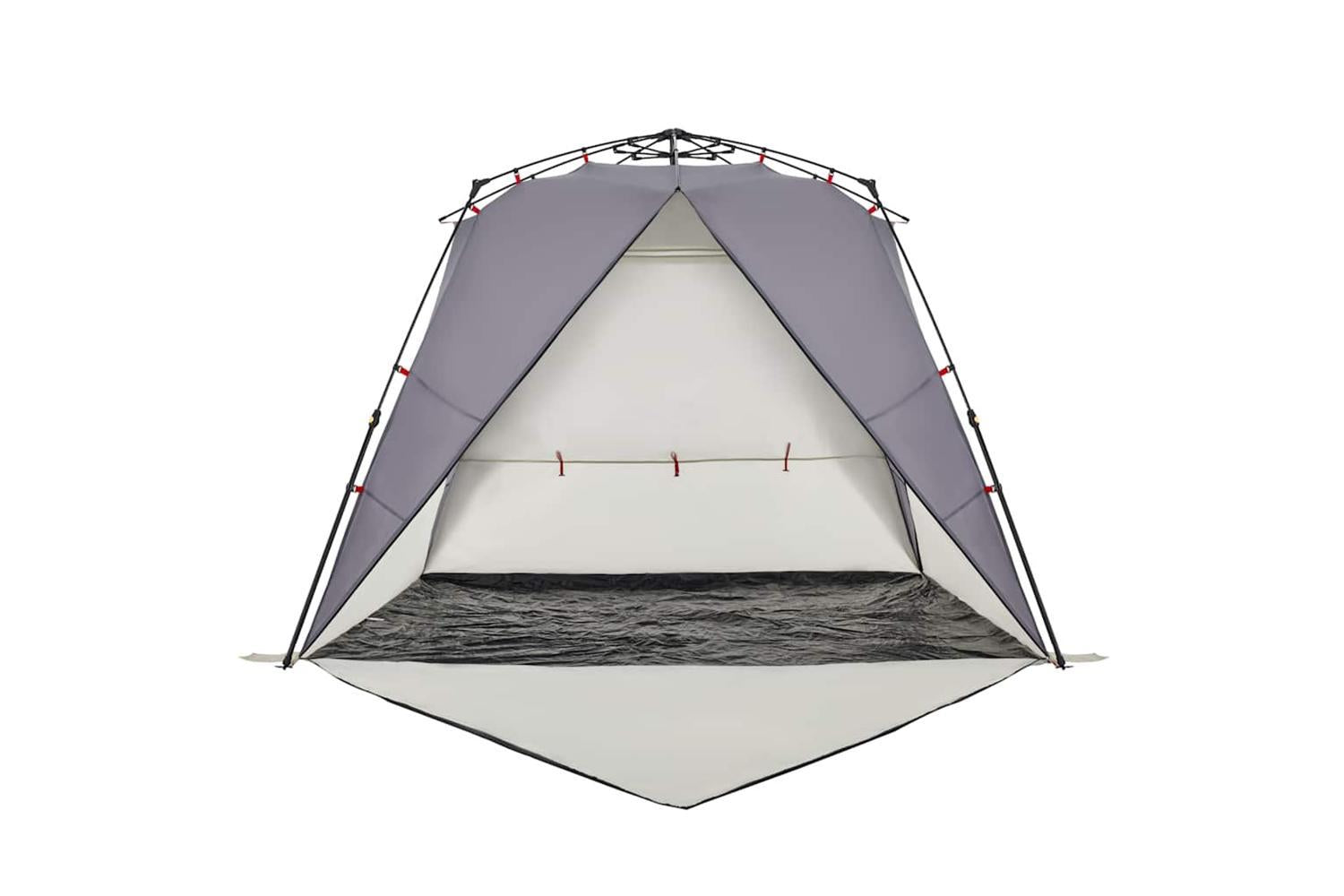 Vidaxl Beach Tent 4-person Grey Quick Release Waterproof-8