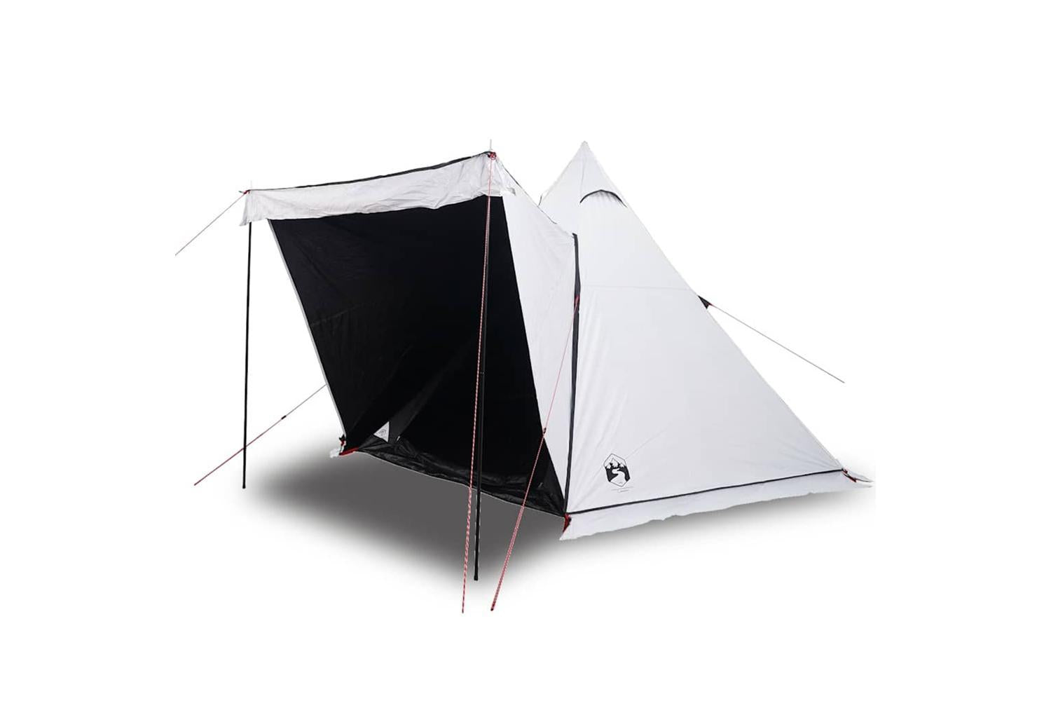 Vidaxl Family Tent Tipi 6-person White Blackout Fabric Waterproof