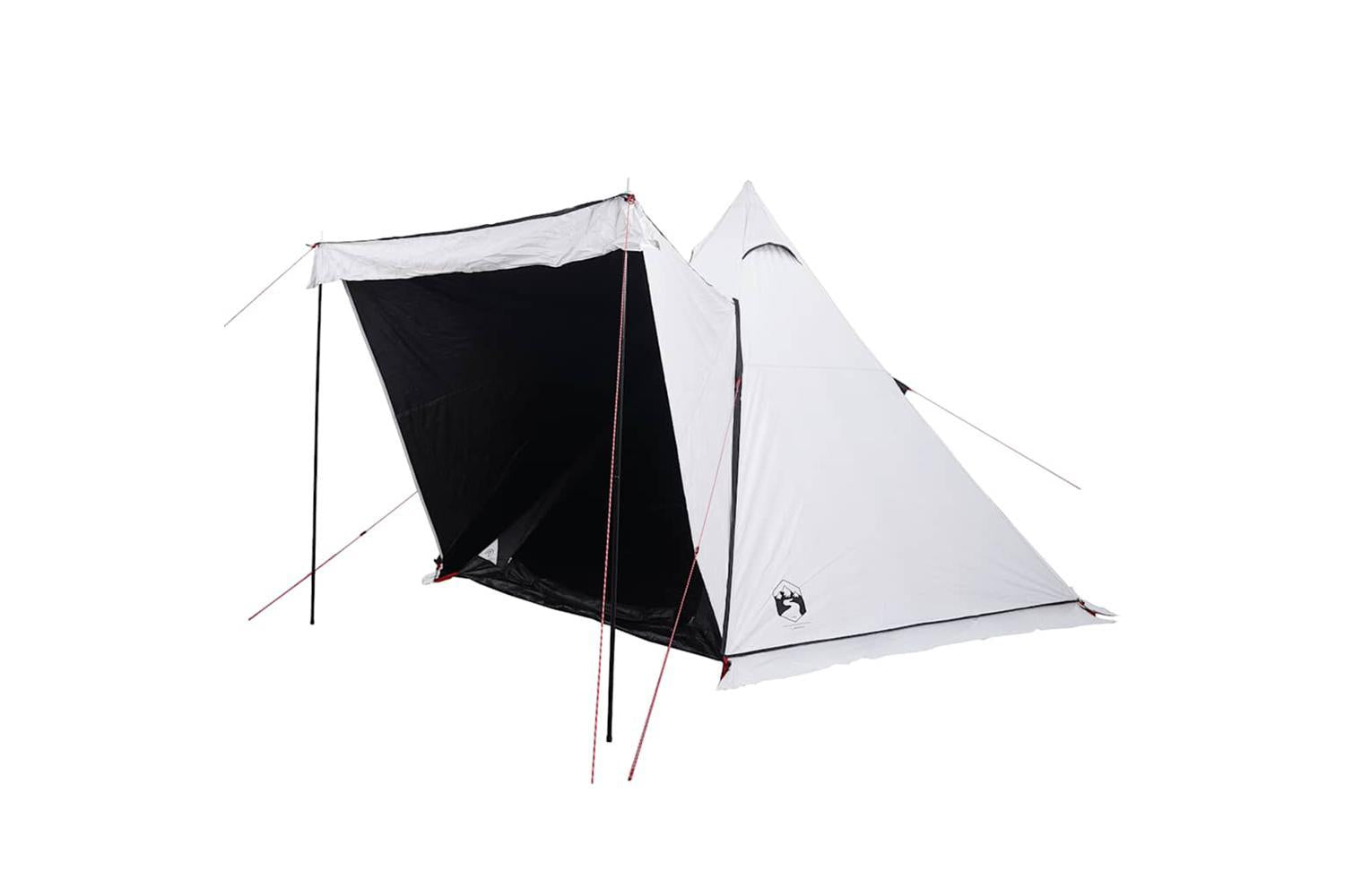 Vidaxl Family Tent Tipi 6-person White Blackout Fabric Waterproof-3