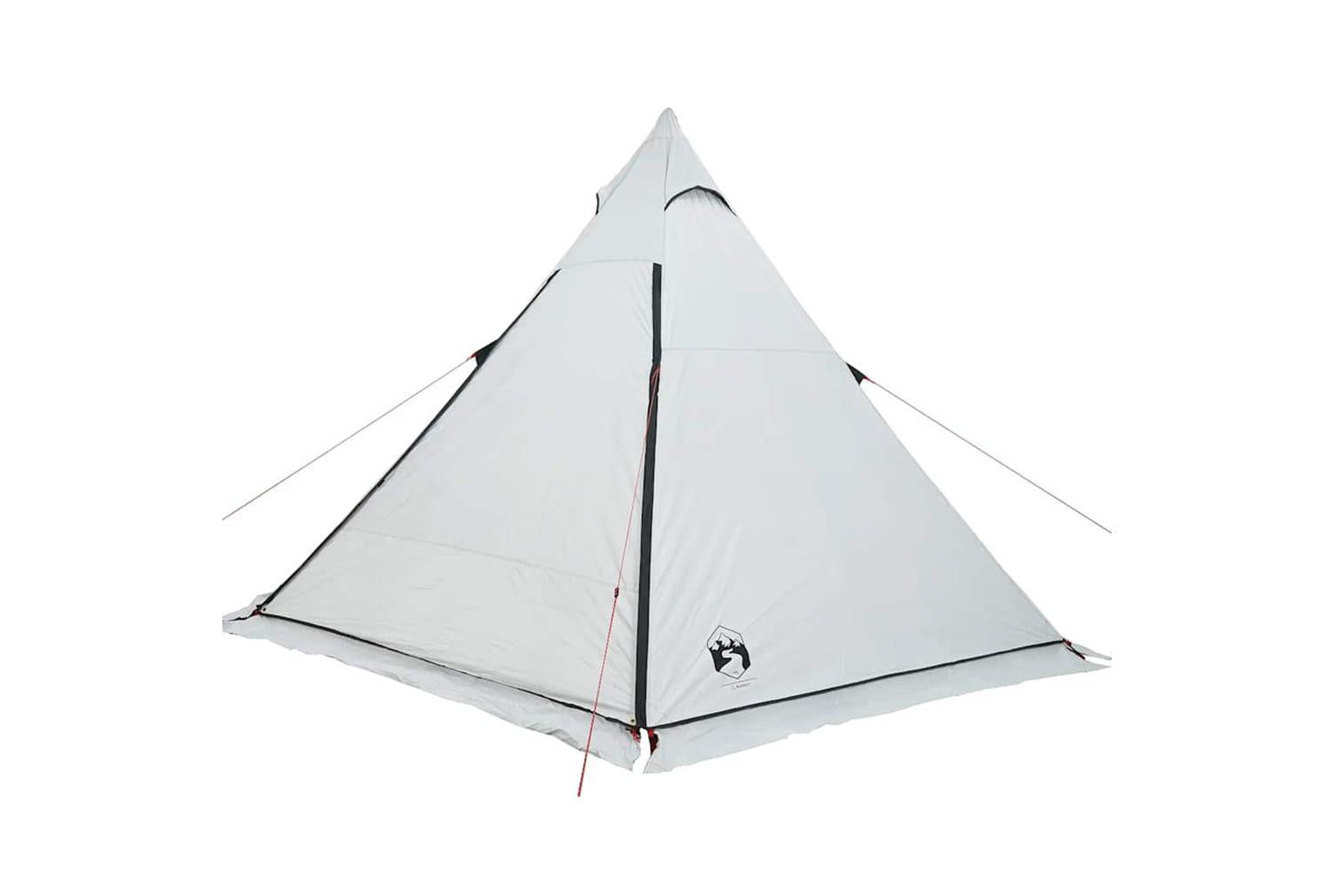 Vidaxl Family Tent Tipi 6-person White Blackout Fabric Waterproof-9