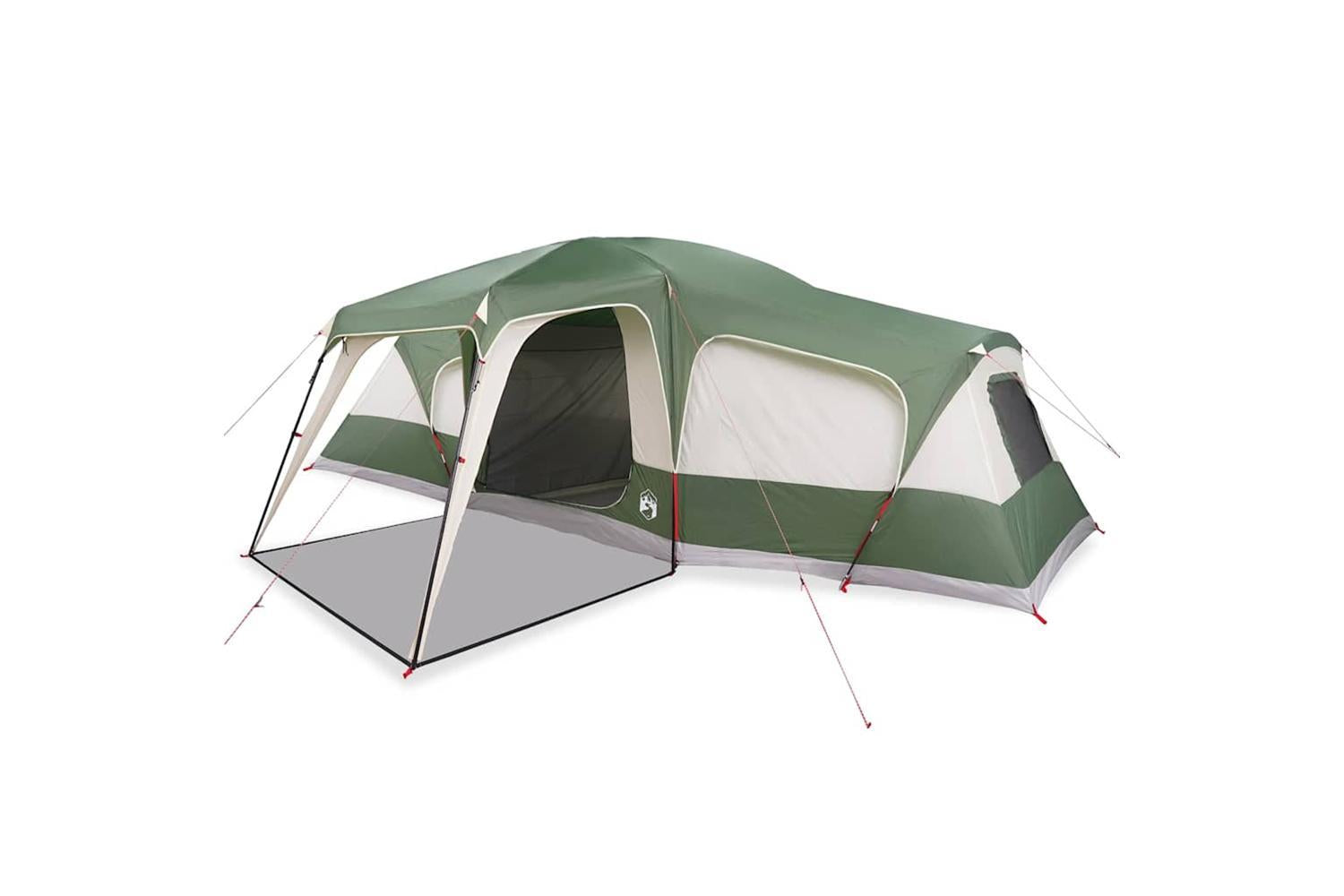 Vidaxl Family Tent With Porch Dome 9-person Green Waterproof
