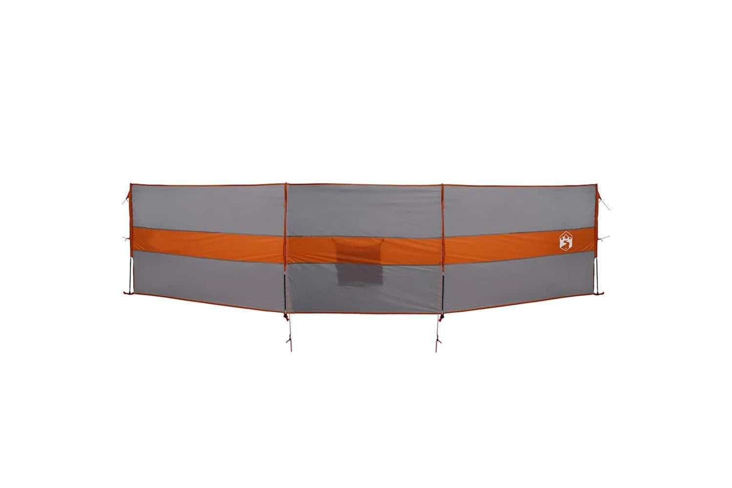 Vidaxl Camping Windbreak Grey And Orange 490x123 Cm Waterproof-4