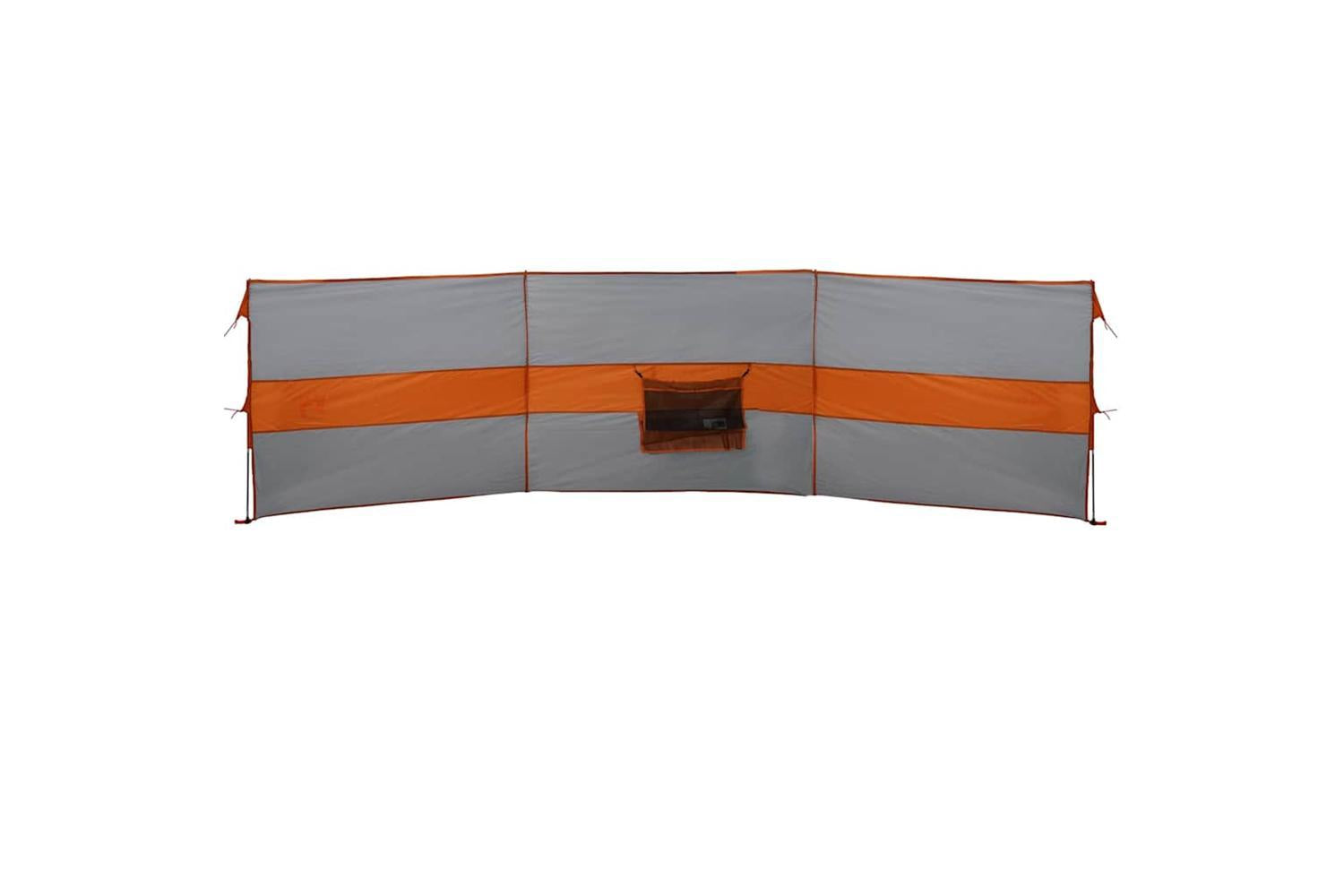Vidaxl Camping Windbreak Grey And Orange 490x123 Cm Waterproof-6