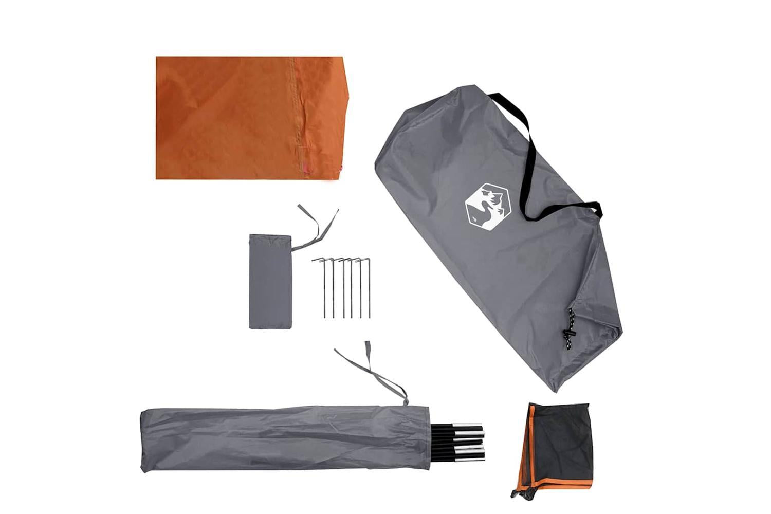 Vidaxl Camping Windbreak Grey And Orange 490x123 Cm Waterproof-10