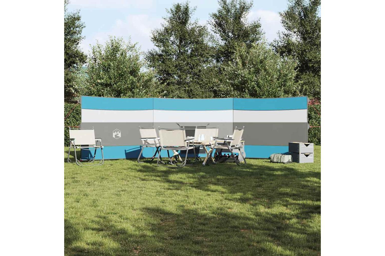 Vidaxl Camping Windbreak Blue 508x130 Cm Waterproof-3