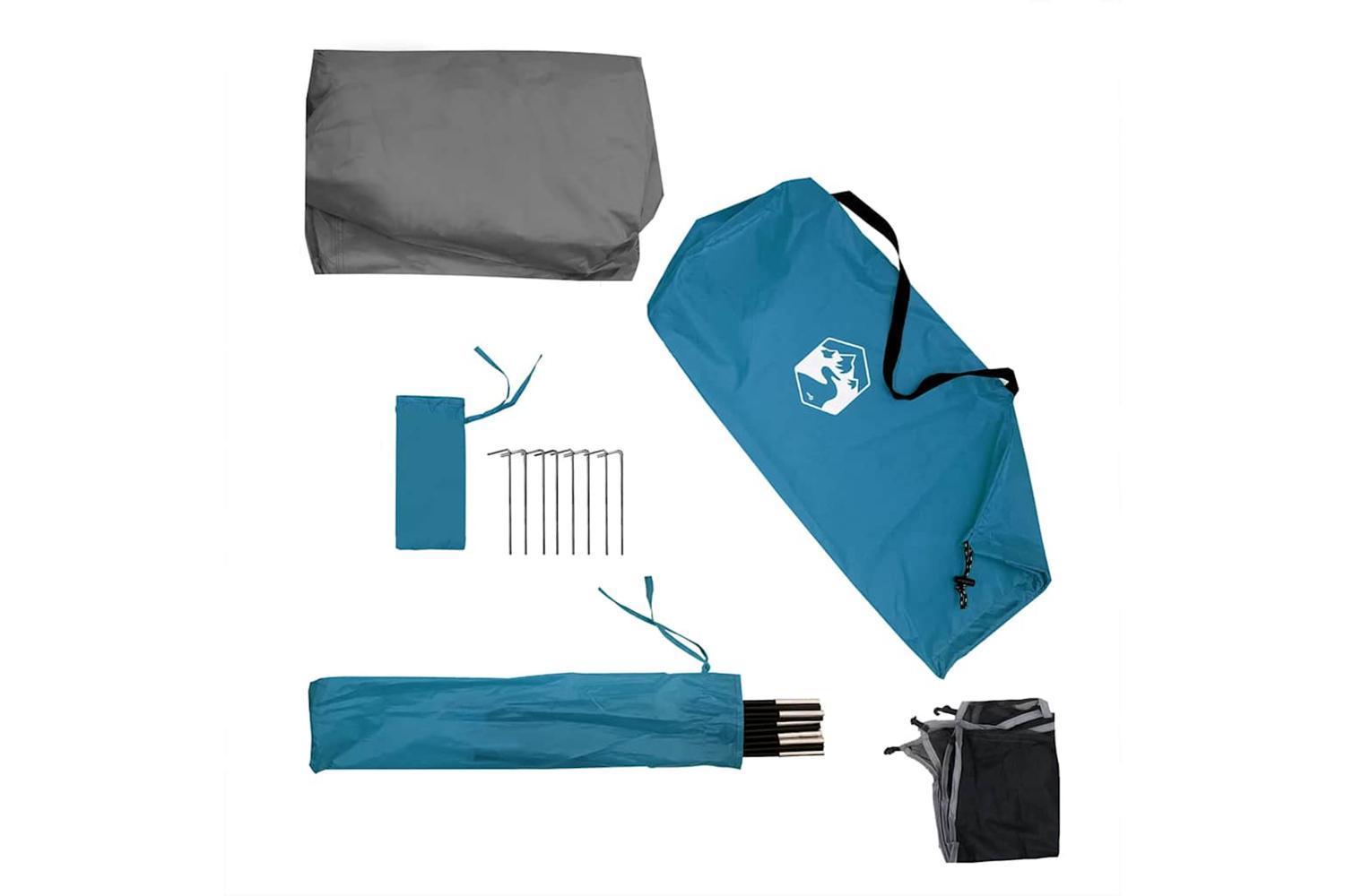 Vidaxl Camping Windbreak Blue 508x130 Cm Waterproof-10