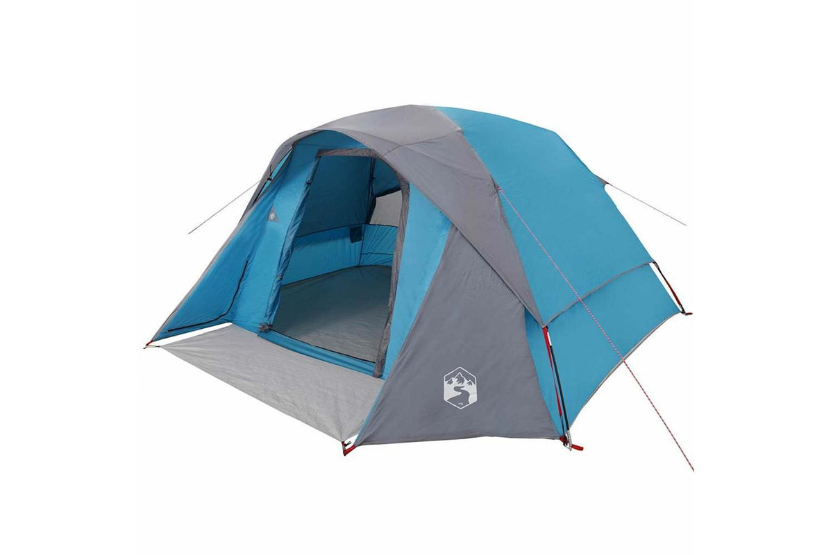 Vidaxl Camping Tent Cabin 4-person Blue Waterproof-3