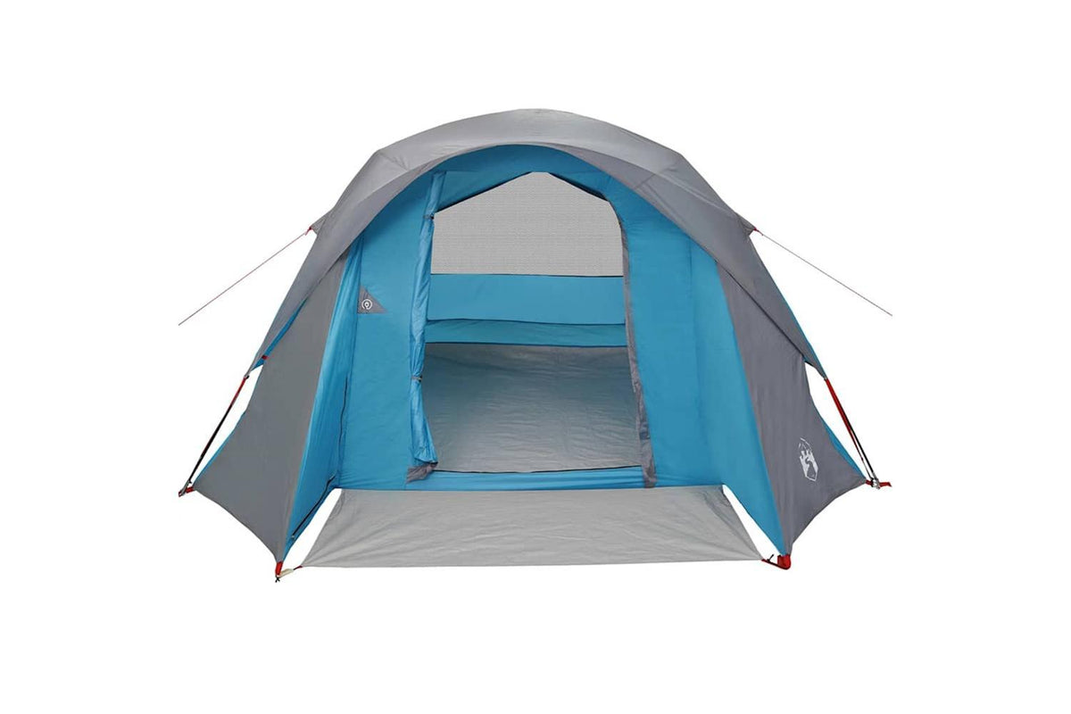 Vidaxl Camping Tent Cabin 4-person Blue Waterproof-5