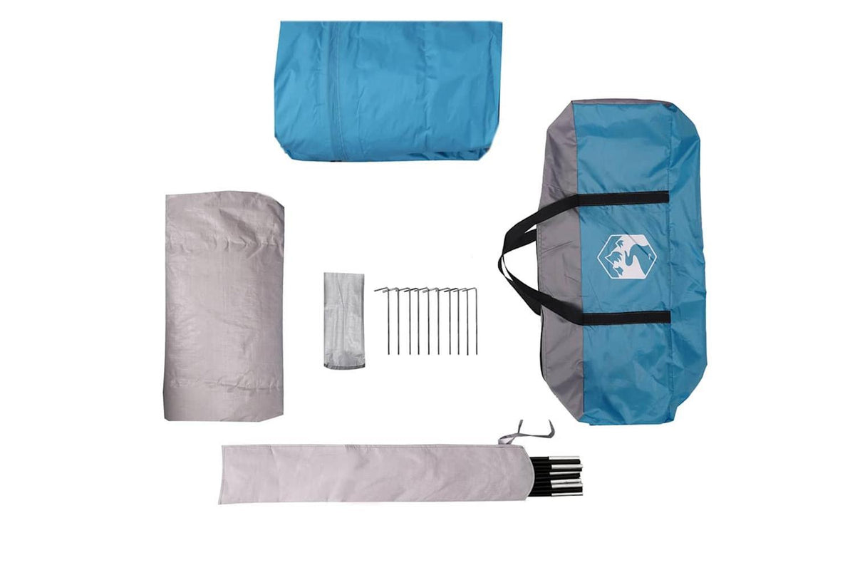Vidaxl Family Tent Cabin 6-person Blue Waterproof-9