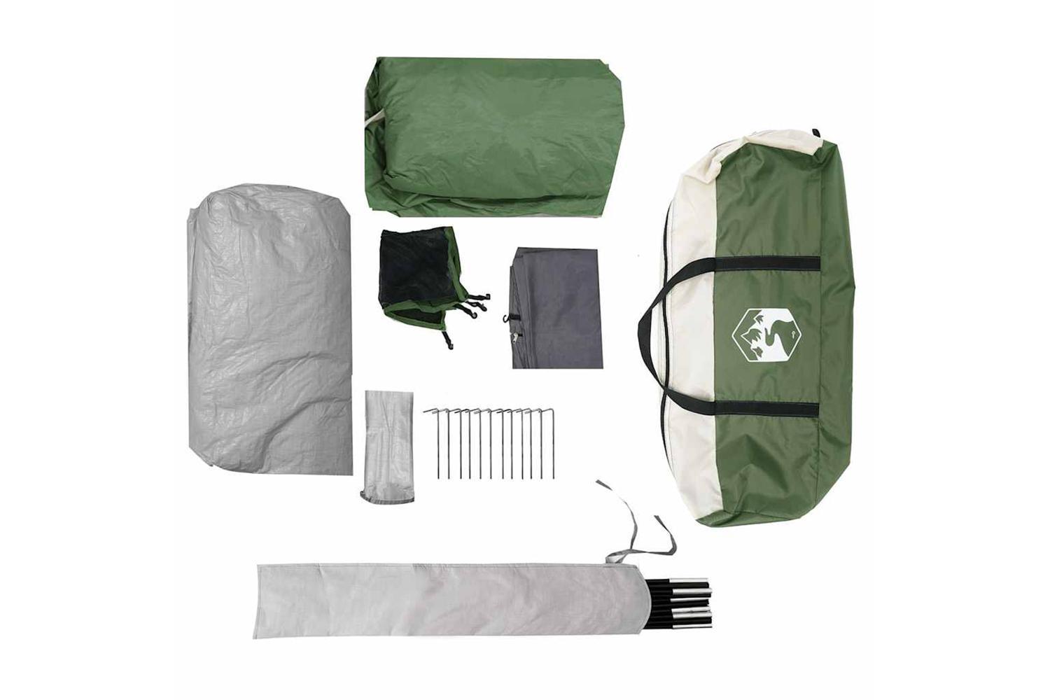 Vidaxl Family Tent Tunnel 8-person Green Waterproof-10