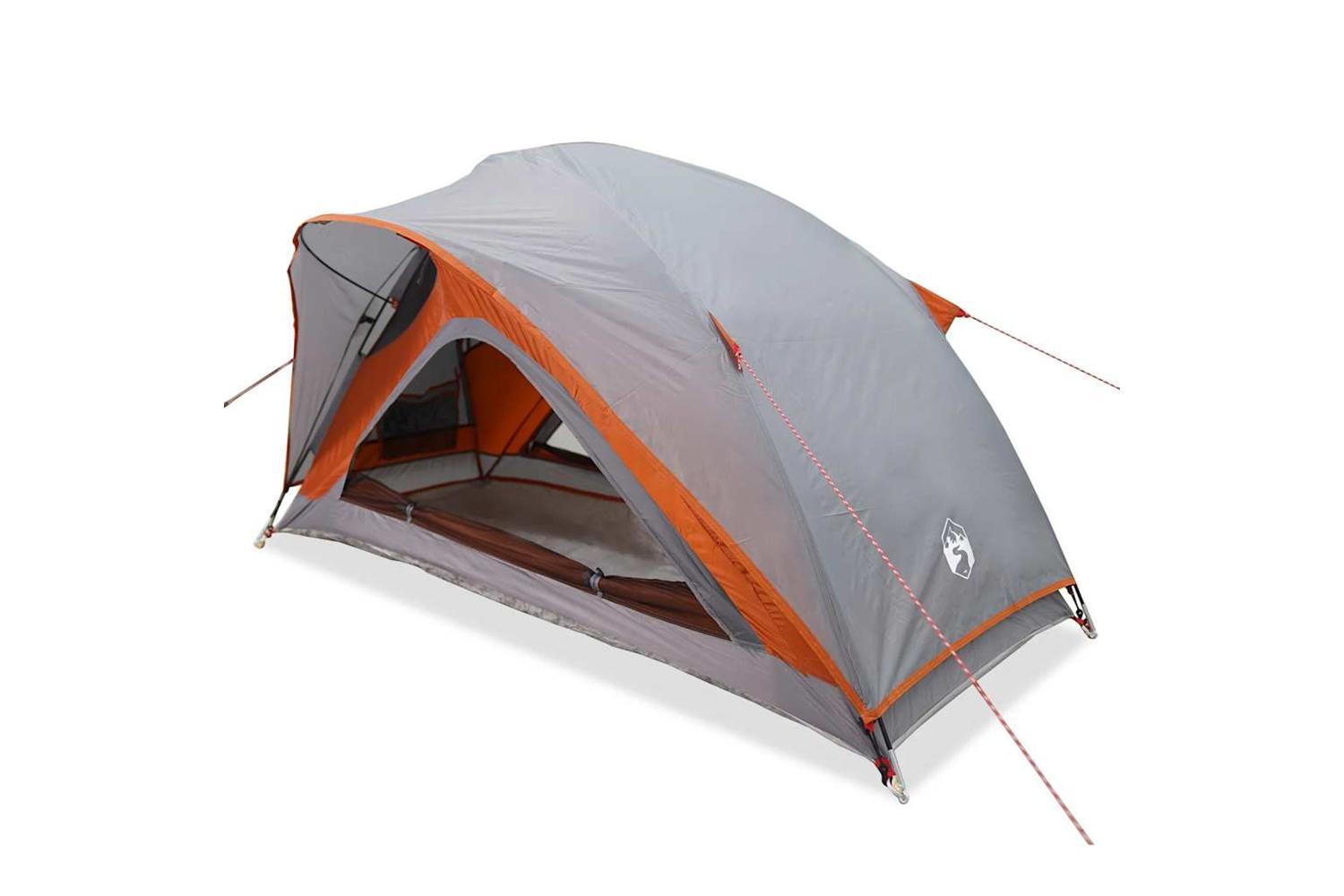 Vidaxl Camping Tent 1-person Grey And Orange Waterproof-2