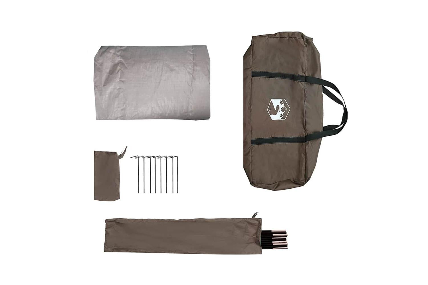 Vidaxl Car Tent 2-person Brown Waterproof-10
