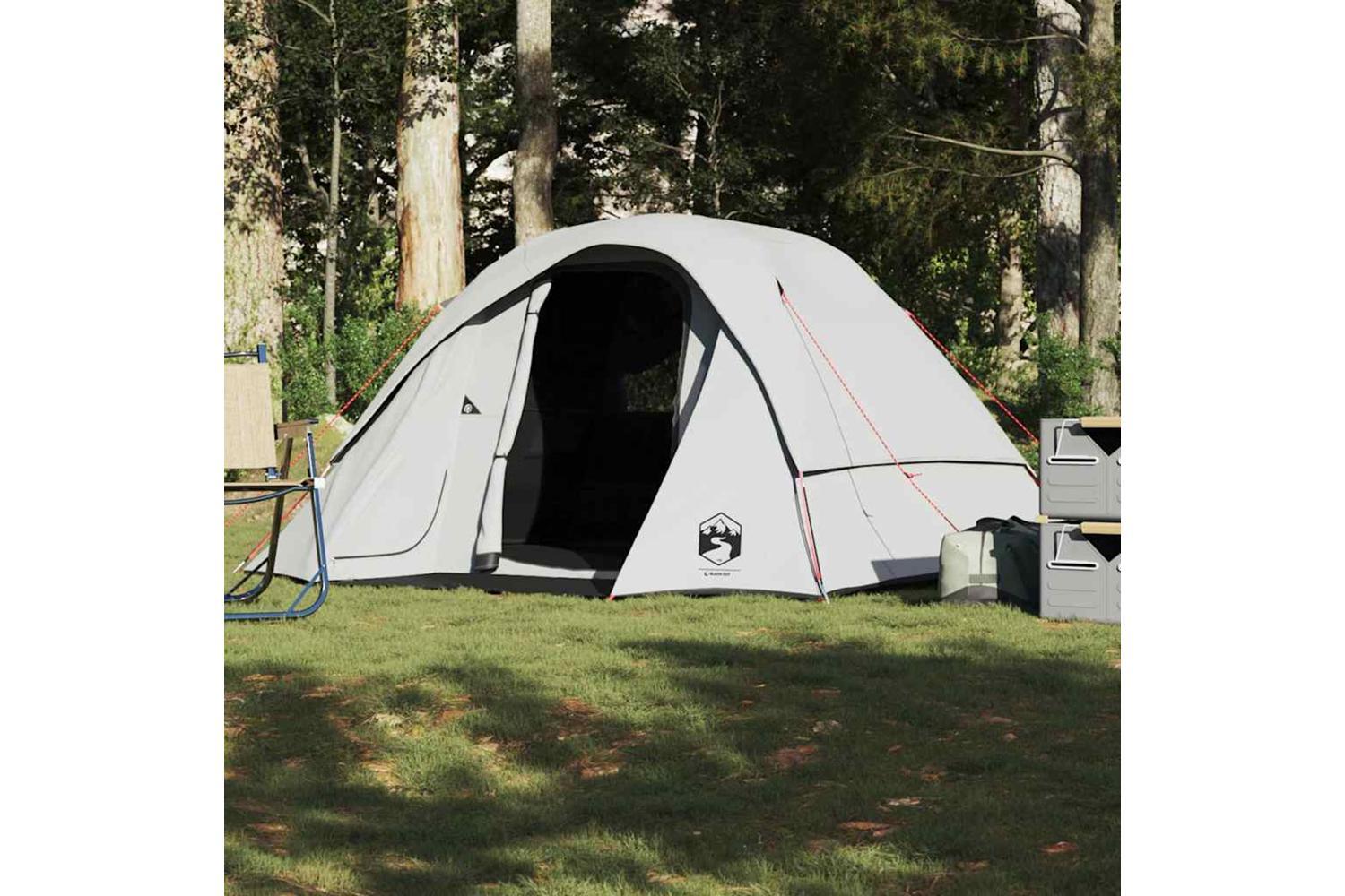 Vidaxl Family Tent Cabin 6-person White Blackout Fabric Waterproof-4