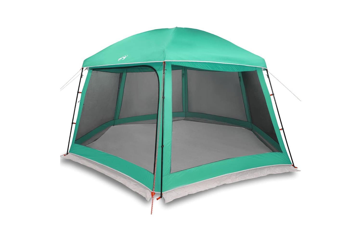 Vidaxl Pool Tent With Removable Fly & Mesh Walls Sea Green 512x458 Cm-2