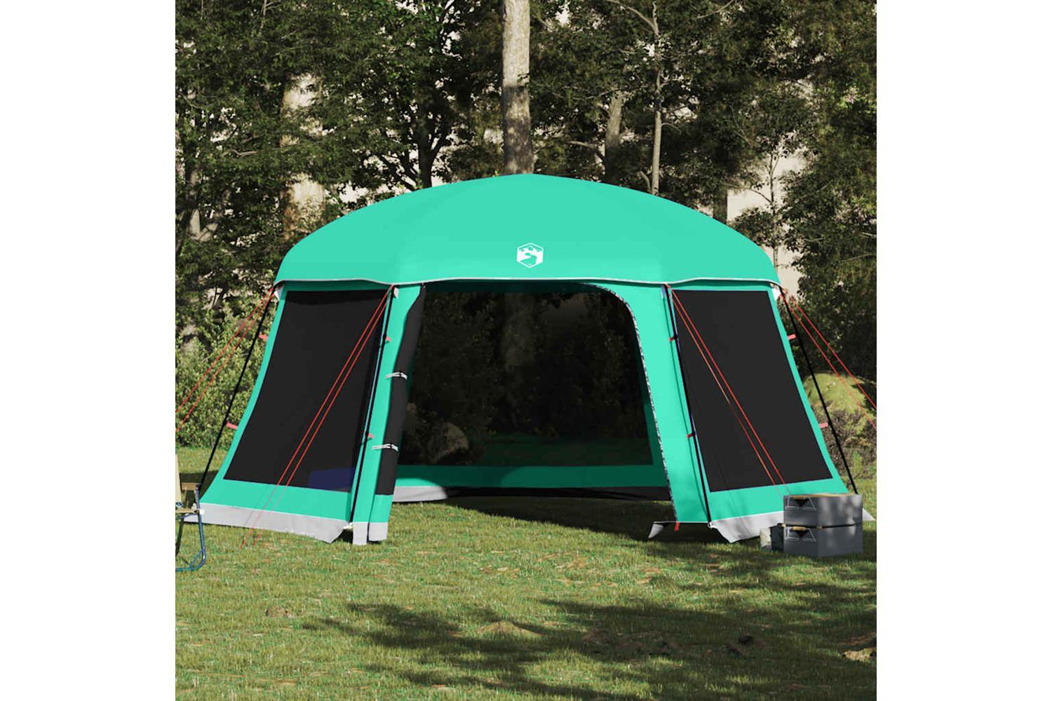 Vidaxl Pool Tent With Removable Fly & Mesh Walls Sea Green 512x458 Cm-4