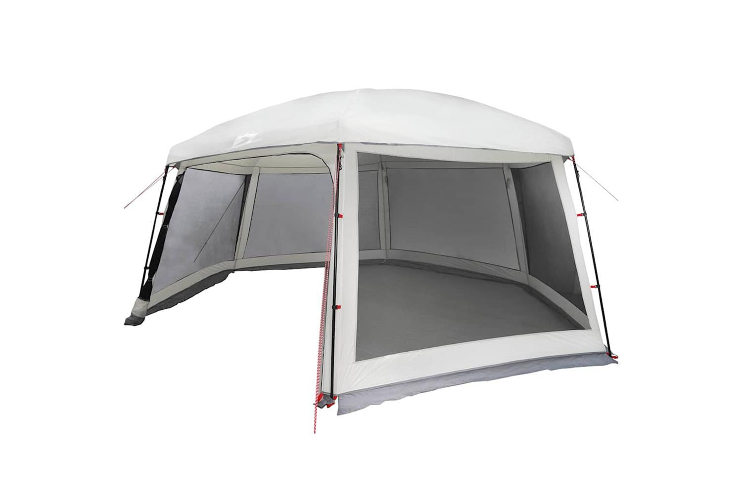 Vidaxl Pool Tent With Removable Fly & Mesh Walls Grey 618x532 Cm-7