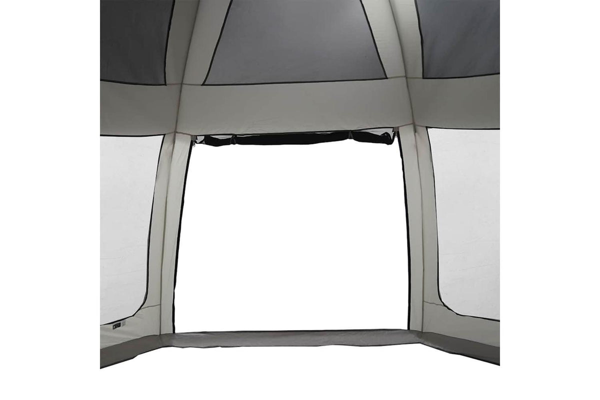 Vidaxl Pool Tent With Removable Fly & Mesh Walls Grey 612x612 Cm-8