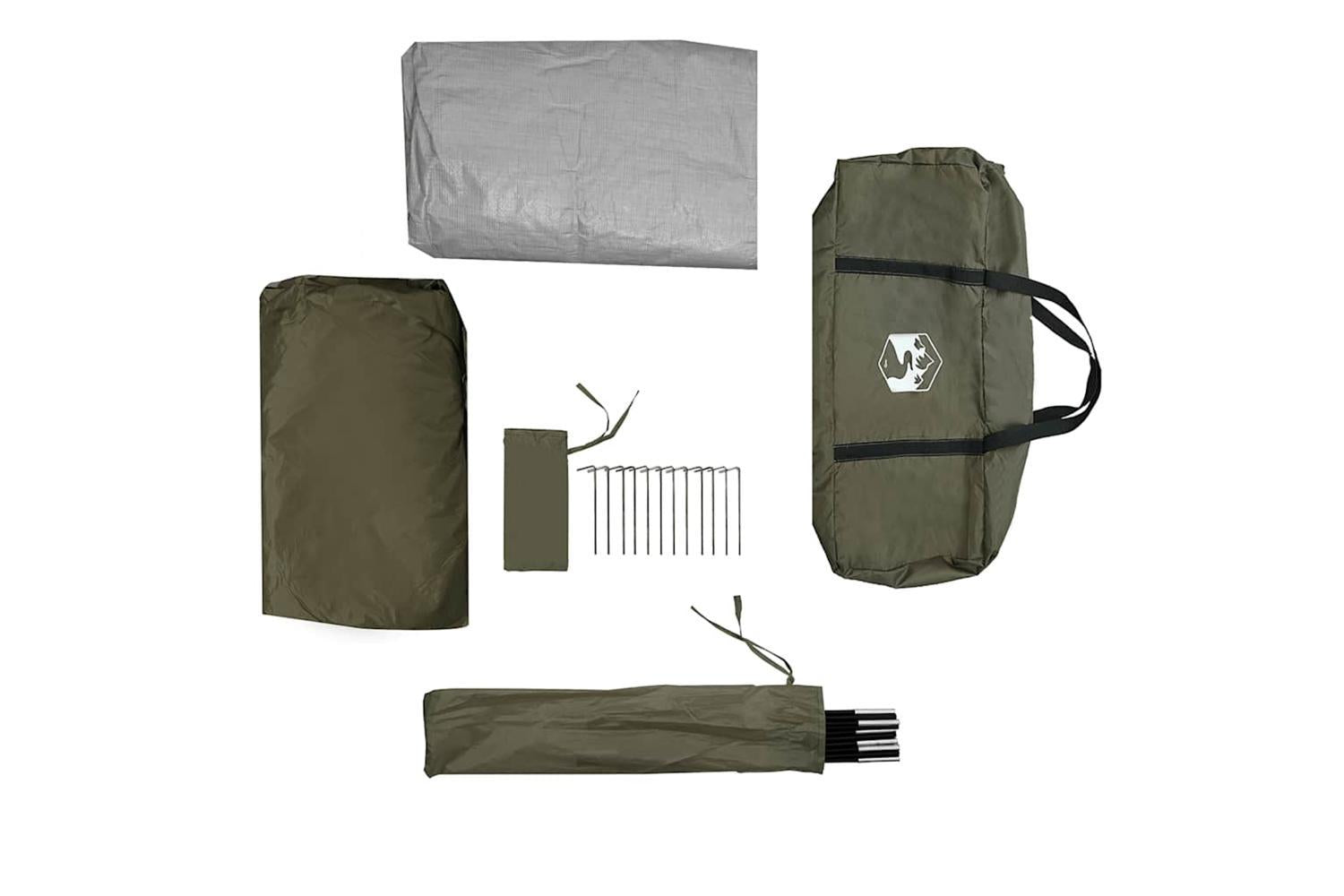 Vidaxl Fishing Tent 5-person Olive Green Waterproof-10