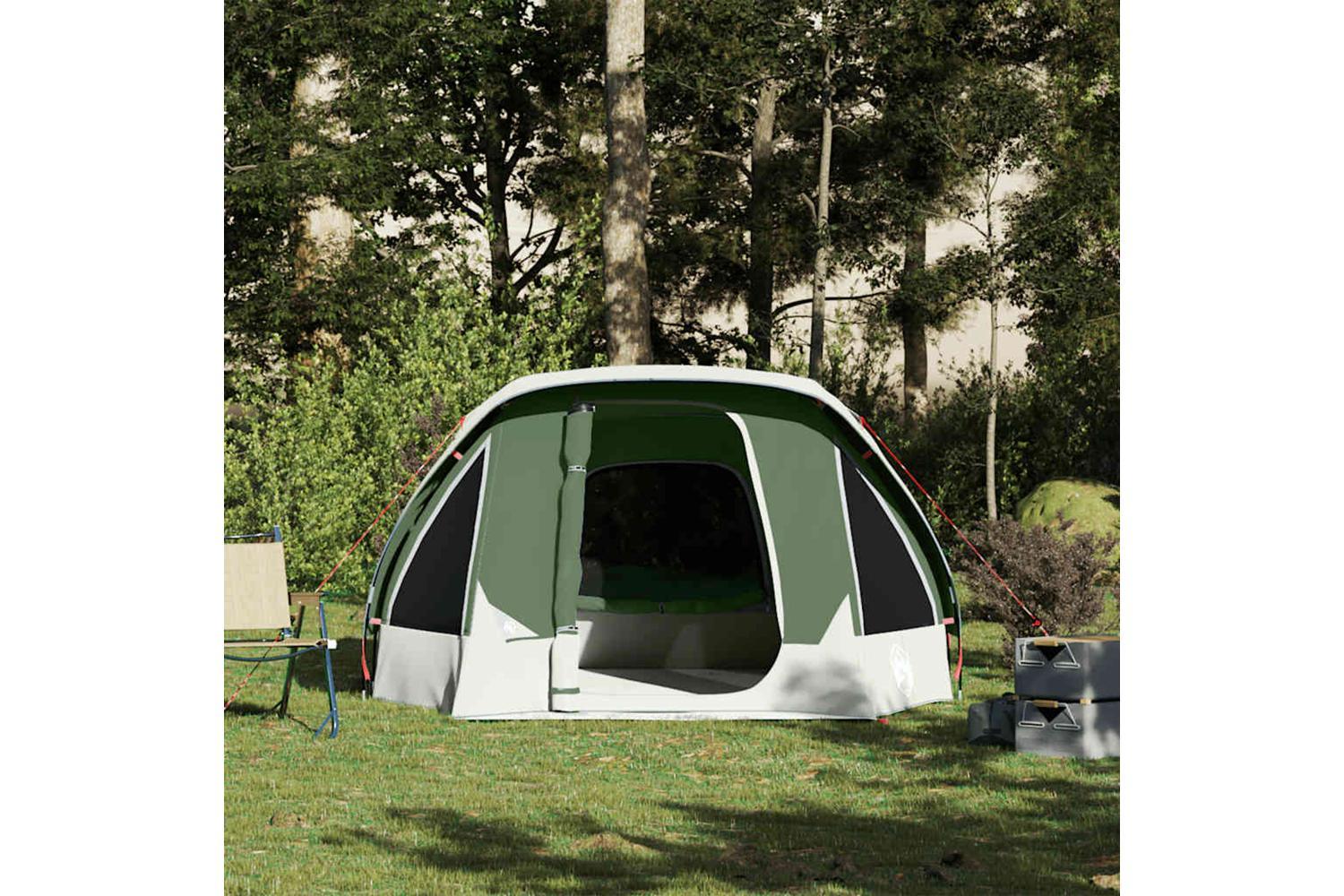 Vidaxl Camping Tent Cabin 4-person Green Waterproof-5
