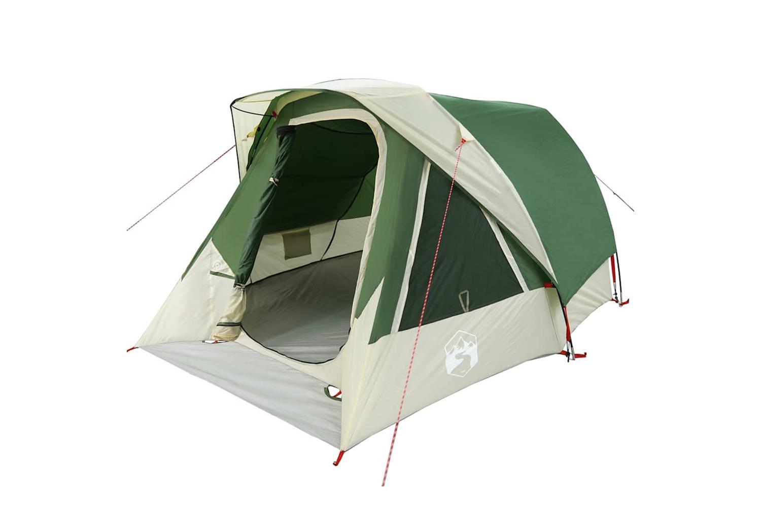 Vidaxl Camping Tent Cabin 4-person Green Waterproof-10