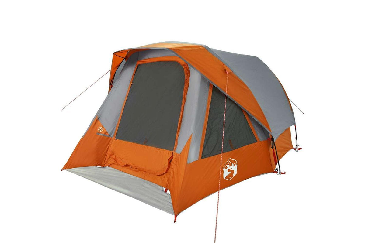 Vidaxl Camping Tent Cabin 4-person Grey And Orange Waterproof-4