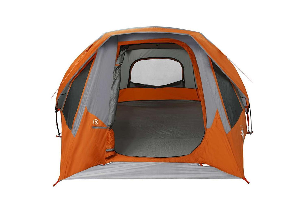 Vidaxl Camping Tent Cabin 4-person Grey And Orange Waterproof-9