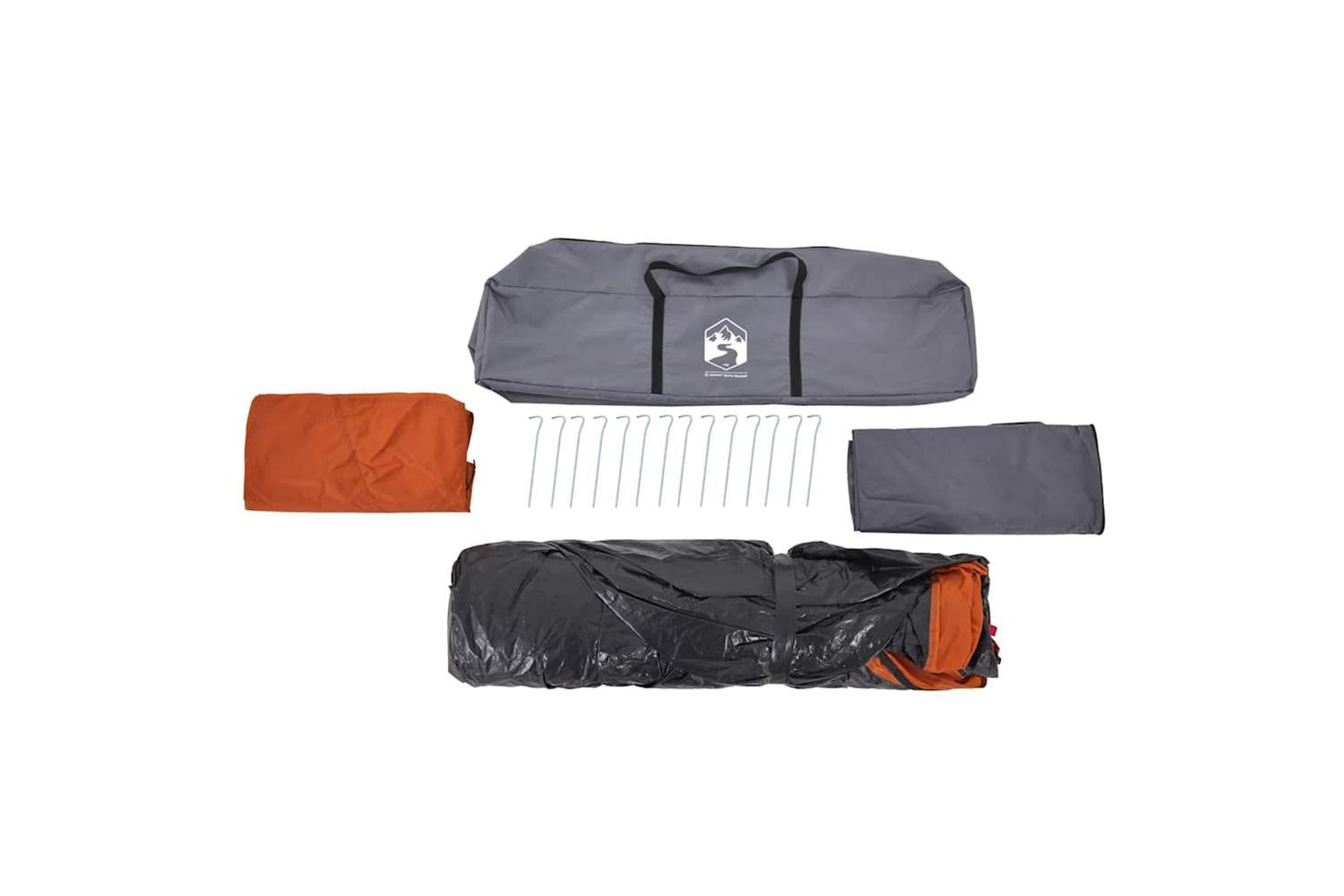 Vidaxl Family Tent Dome 8-person Grey And Orange Quick Release-10