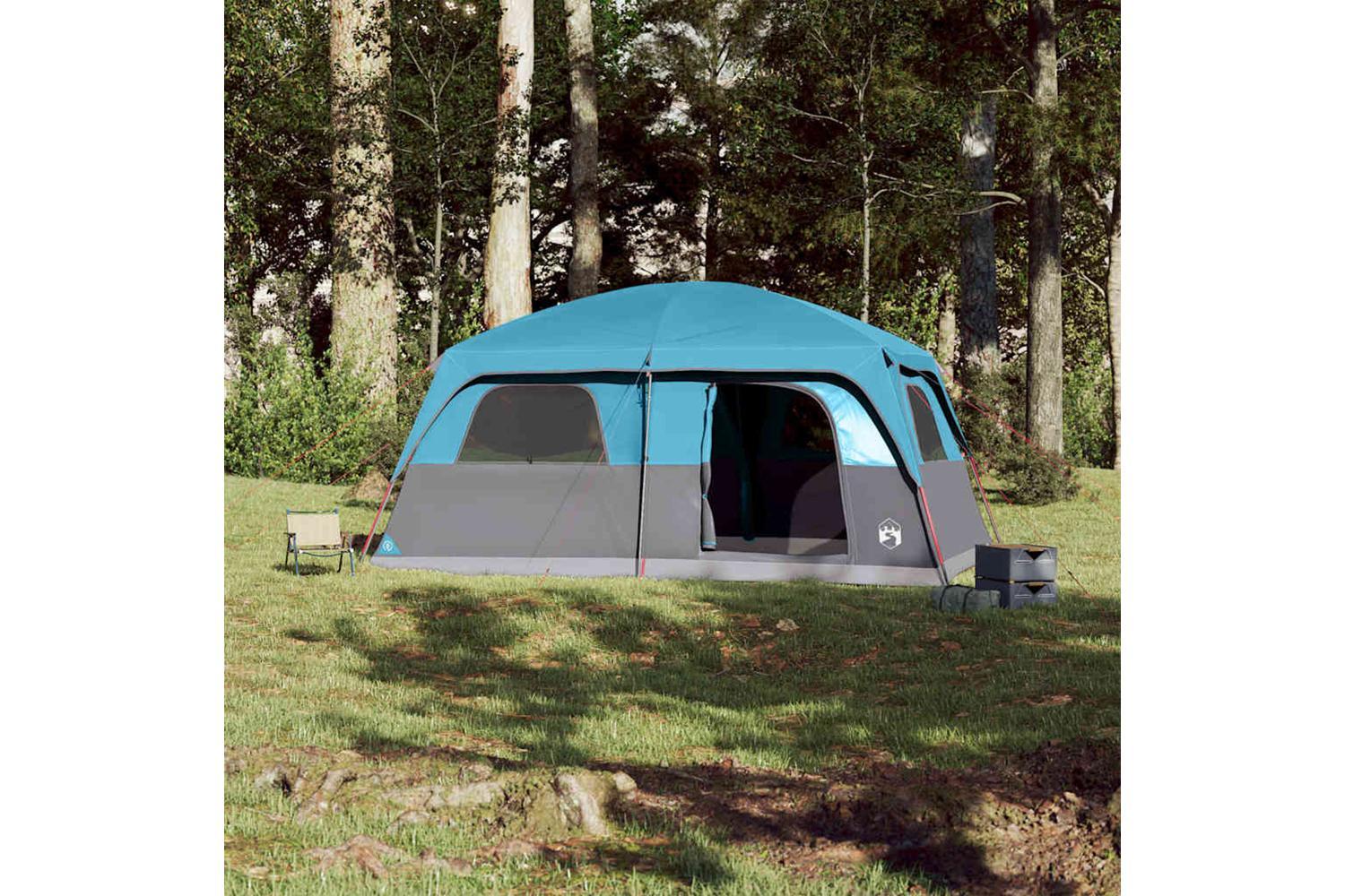 Vidaxl Family Tent Cabin 8-person Blue Waterproof-3