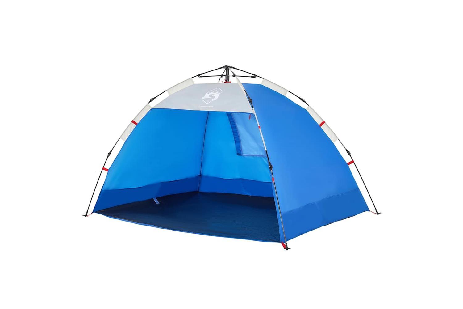 Vidaxl Beach Tent 2-person Azure Blue Quick Release Waterproof-4