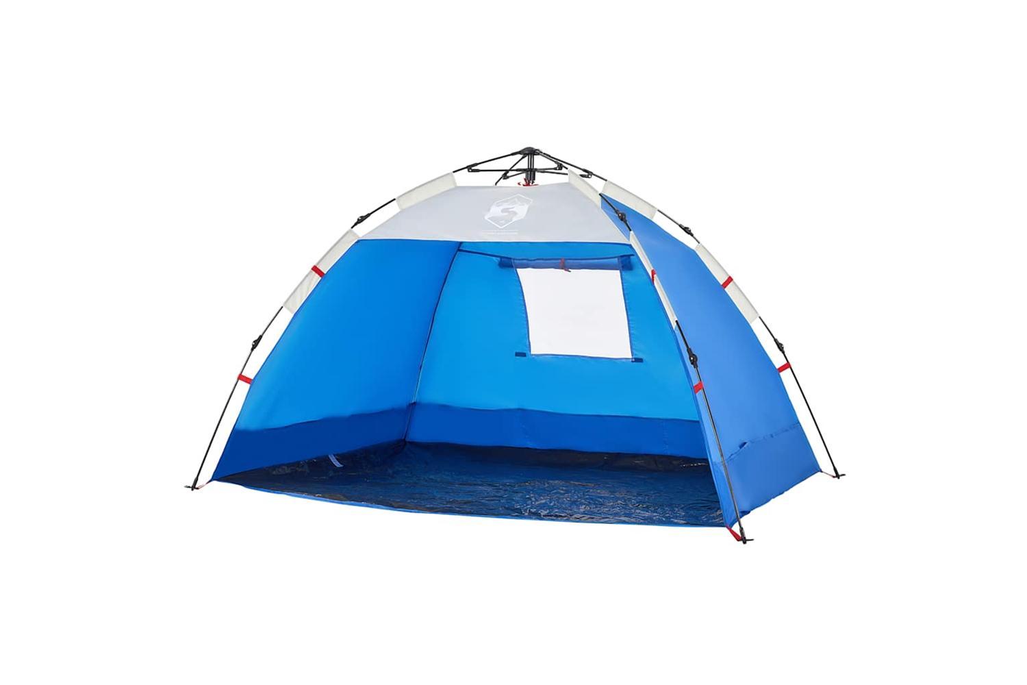 Vidaxl Beach Tent 2-person Azure Blue Quick Release Waterproof-5