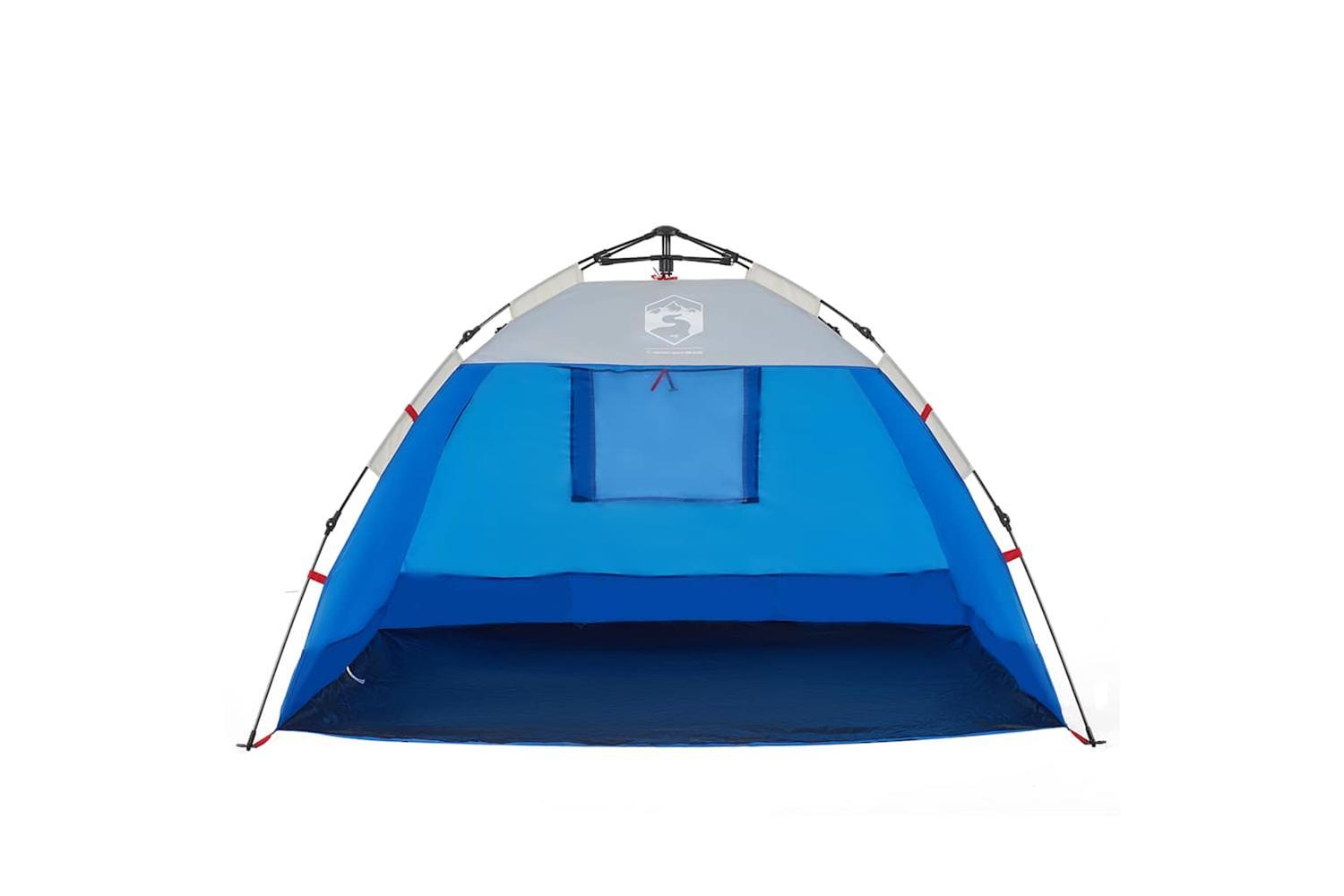 Vidaxl Beach Tent 2-person Azure Blue Quick Release Waterproof-6