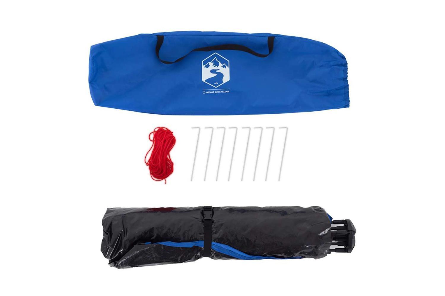 Vidaxl Beach Tent 2-person Azure Blue Quick Release Waterproof-10