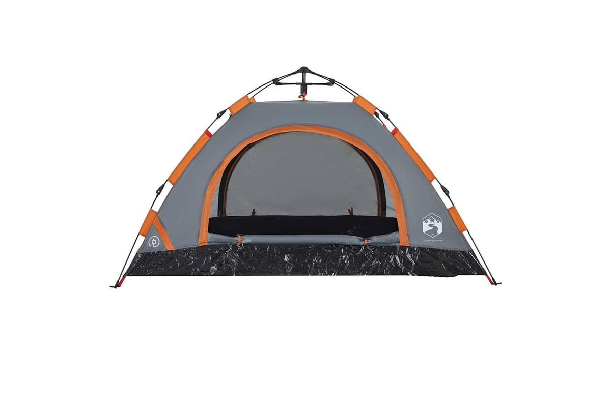 Vidaxl Camping Tent 2-person Grey And Orange Quick Release-6