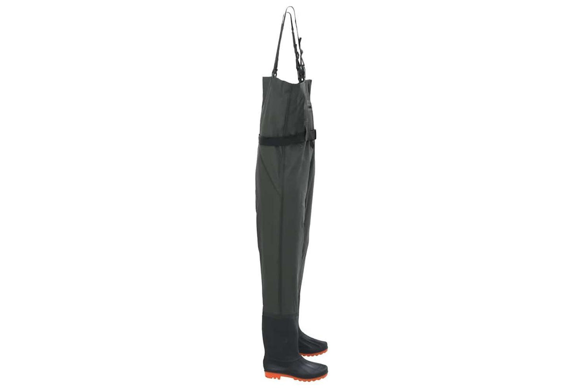 Vidaxl Chest Waders With Boots And Belt Dark Green Size 46-3
