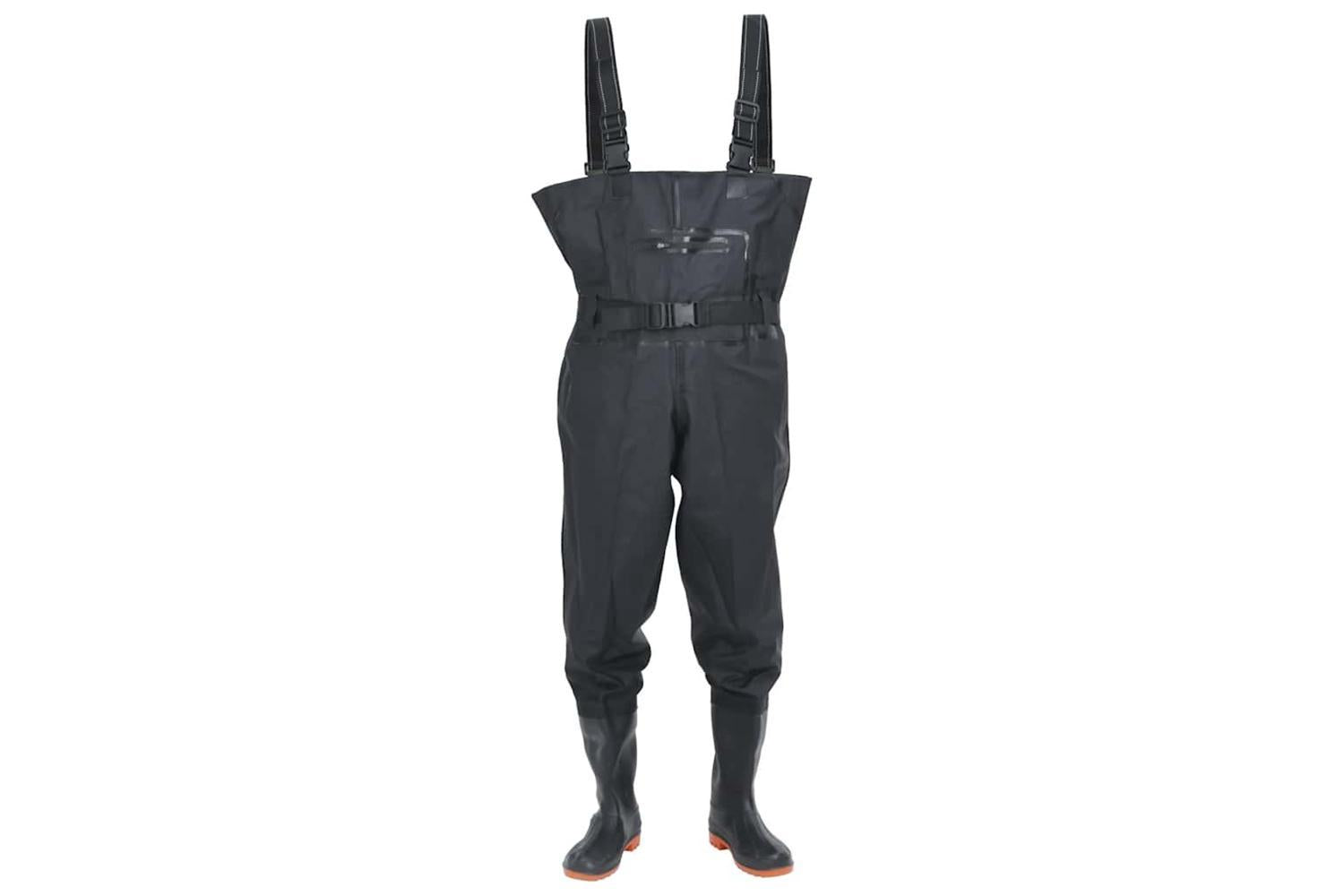 Vidaxl Chest Waders With Boots And Belt Black Size 43-2