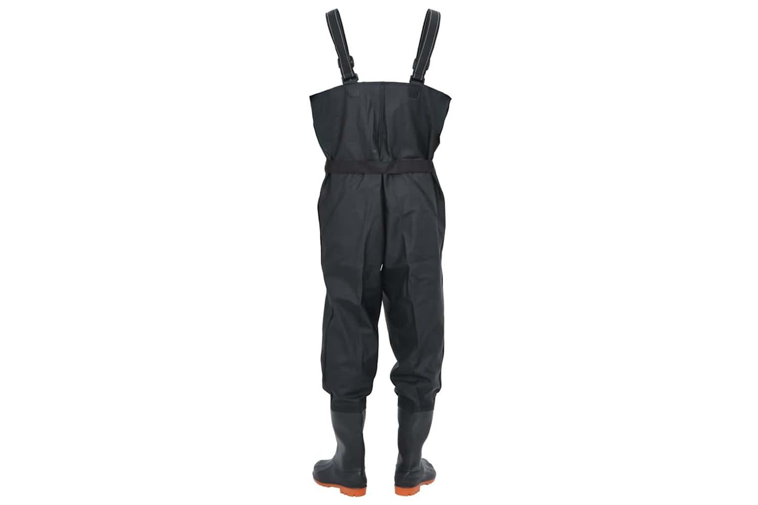Vidaxl Chest Waders With Boots And Belt Black Size 43-4