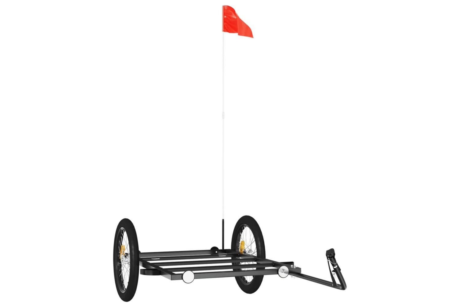 Vidaxl Bike Trailer Black 135x68x37 Cm Iron-2