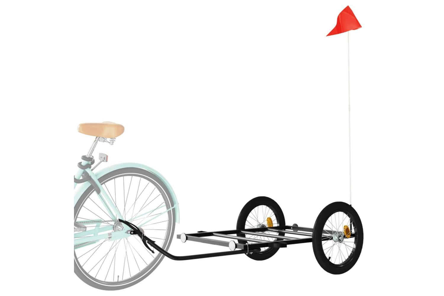 Vidaxl Bike Trailer Black 135x68x37 Cm Iron-3