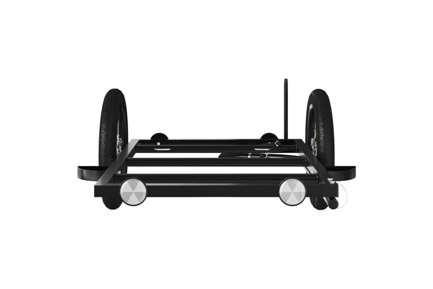 Vidaxl Bike Trailer Black 122x53x28 Cm Iron-5