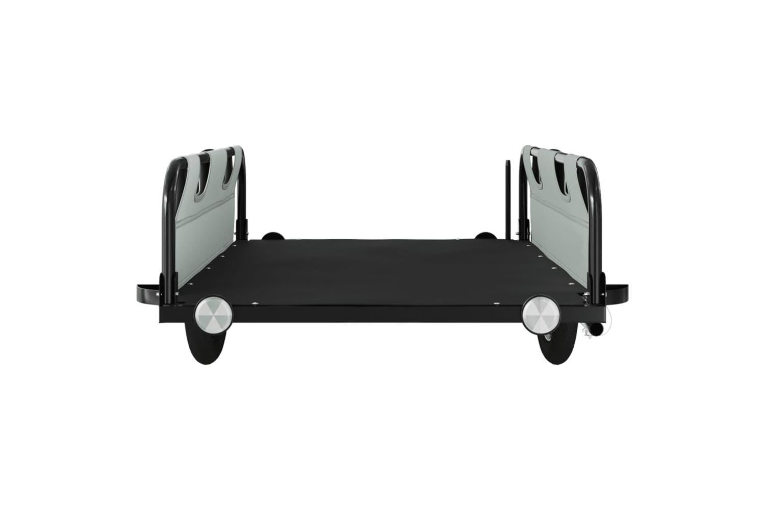 Vidaxl Bike Trailer Grey Oxford Fabric And Iron-5