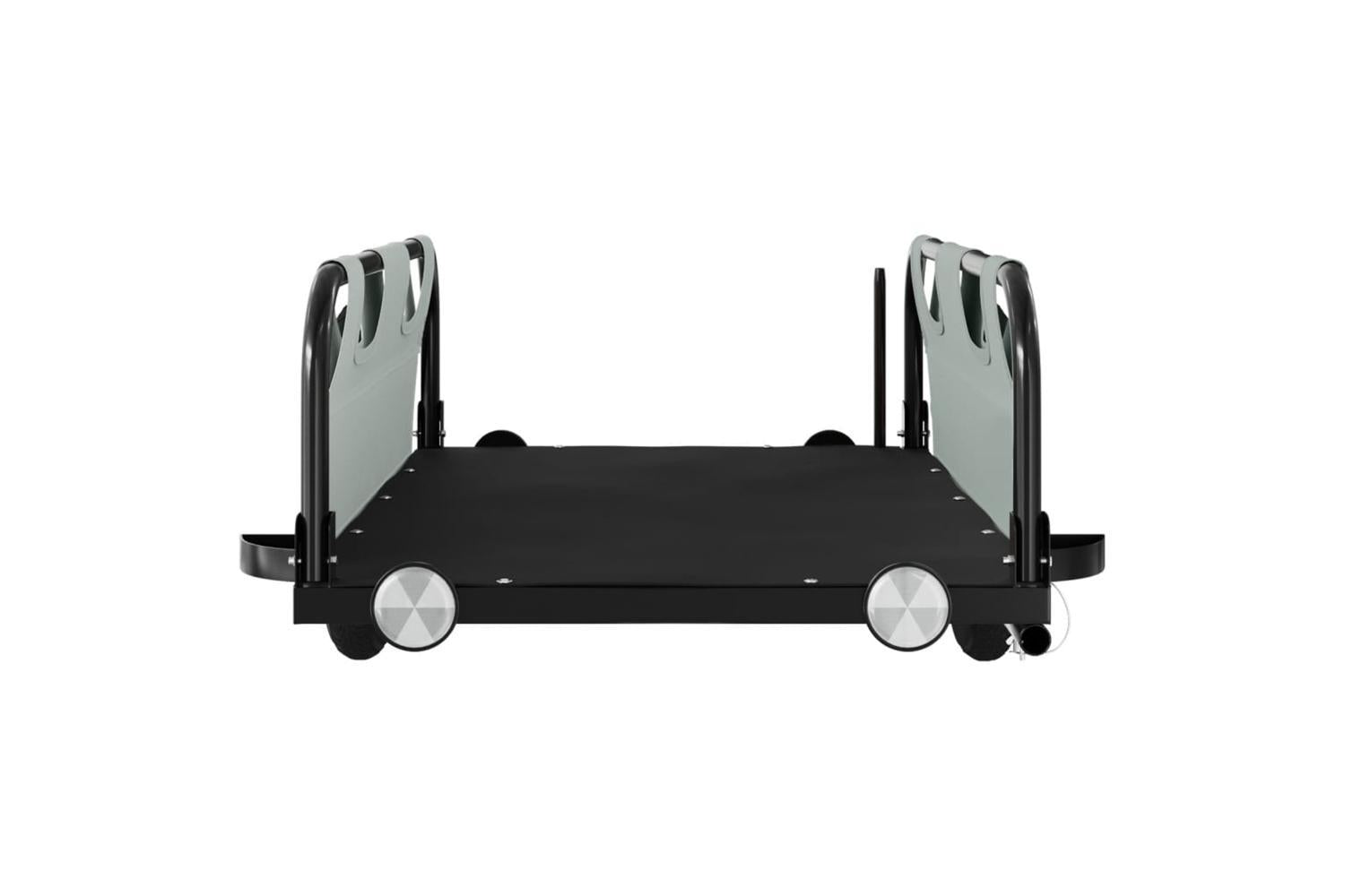 Vidaxl Bike Trailer Grey Oxford Fabric And Iron-5