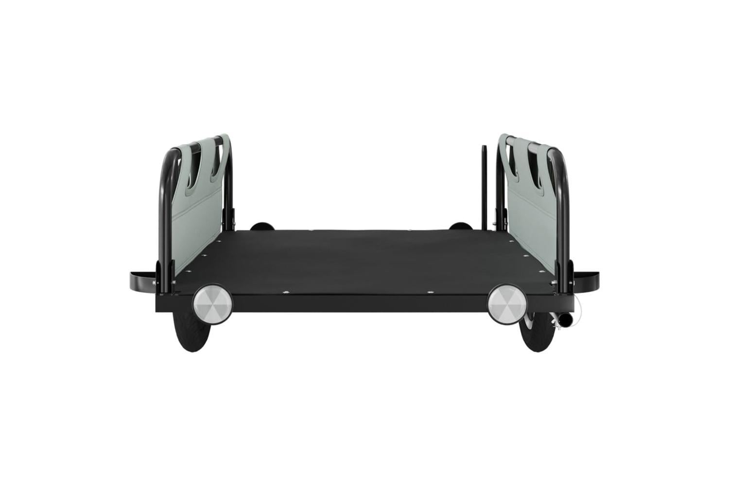 Vidaxl Bike Trailer Grey Oxford Fabric And Iron-5