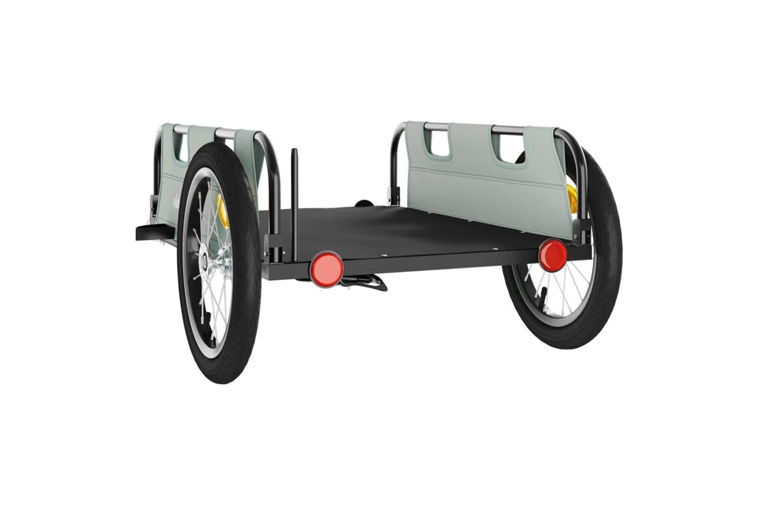 Vidaxl Bike Trailer Grey Oxford Fabric And Iron-7