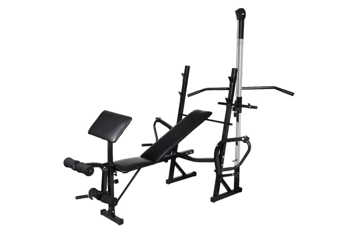 Vidaxl Workout Bench With Weight Rack, Barbell And Dumbbell Set 60.5kg-2
